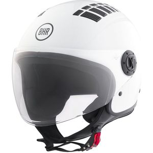 BHR 834 - Vespa helm - Wit - Maat XS - Glanzend Witte Jethelm - Scooter en Motorhelm - 16 Ventilatiepunten