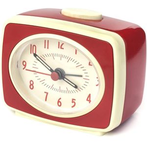 Kikkerland Retro wekker - Classic Alarm Clock - Rood