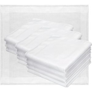 Set van 12 katoenen zakdoeken 40x40 cm - Design 3