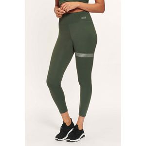 Active panther lola solid high waist legging in de kleur Army green, sportbroek voor dames, yoga, leggings met hoge taille, Workout Fitness Gym Hardlooplegging