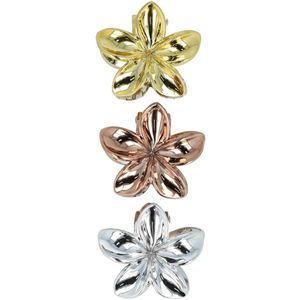 Haarsoires Haarspeld Haarklemmen 4cm – Lelie Bloemvorm – Brons Goud Zilver – Set van 3 - Haarclip Klem - Hair Claw - voor Opsteken Haar - Hair Clip - Decoratieve Haaraccessoire