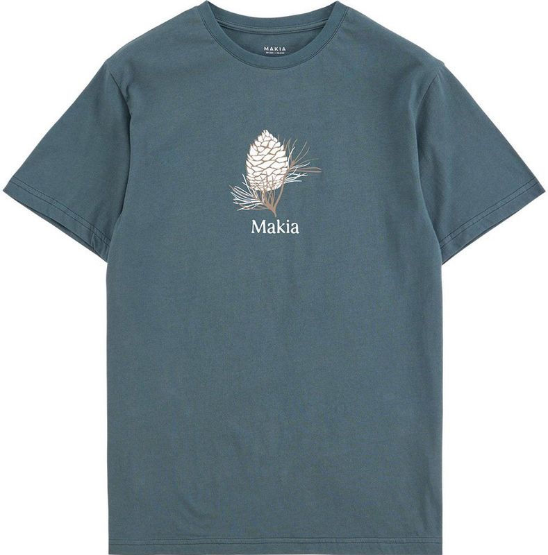 Makia Pinus T-shirt Met Korte Mouwen Blauw L Man