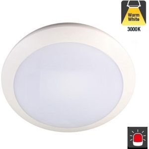 Led Plafonnière 16w, 1260 Lumen, 3000K Warm Wit, Met noodaccu, IP66, IK10