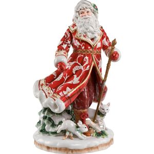 Goebel® - Fitz and Floyd | Beeld ""Kerstman in rode mantel"" | Verzamelstuk, kerst