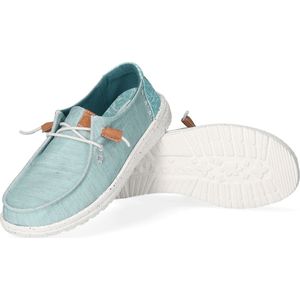 HEYDUDE - Wendy Heathered Slub - Instappers - Blauw - Ultralicht en Ademend