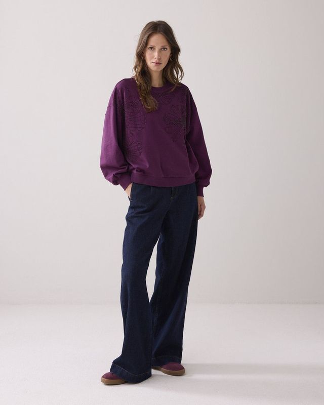 Summum sweater donkerpaars