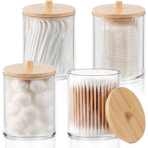 Acryl wattenstaafjeshouder - veelzijdig en duurzaam - set van 4