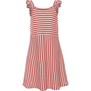 LOOXS Little 2413-7870-272 Meisjes Jurk - Maat 110 - rood van 97% COTTON 3% POLYESTER YARNDYED POPCORN JAQUARD J