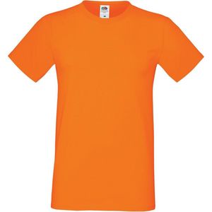 Fruit Of The Loom Heren Sofspun® T-shirt - Small - Oranje