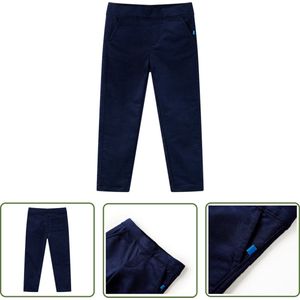 vidaXL Blauwe Kinderbroek - Kinderbroek - Kinderbroek 116 donker marineblauw - Kinderkleren - Jongensbroek - Meisjesbroek