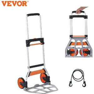 My North Star-Opvouwbare Handtruck -Draagbare Kar Met Telescopische Handgreep -Bindtouw Voor Verplaatsing