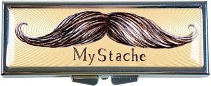Pillendoos - MyStache Mustache - Retro - Metaal - 8.5 x 3 cm