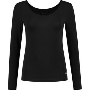 2-pack B.Bocelli Shirt - Dames - ronde hals - lange mouw - zwart - maat L