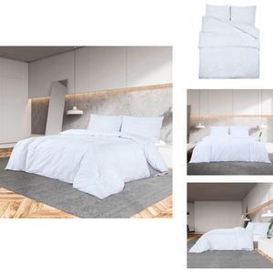 vidaXL Dekbed - Dekbedden - Dekbedovertrek - Overtrek - Dekbedovertrekset lichtgewicht 260x220 cm microvezel wit