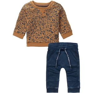 Noppies - Kledingset - 2delig - Broek Jesolo Black Iris - Sweater Trowbridge Bistre - Maat 68