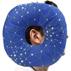 GTB® Piercing Kussen - Reiskussen - RIngkussen - Blauw - 23cm x 23cm x 5cm