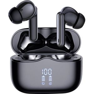 oTronica Draadloze Oordopjes - ANC - Bluetooth - LED Display - Zwart