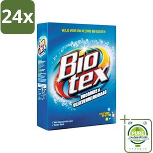 Biotex - Voorwas & Waskrachtversterker - Waspoeder - Witte en Gekleurde Was - 80 Wasbeurten - Voordeelverpakking - 24 stuks - Waspoeder - Wasversterker