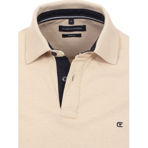 Casa Moda Polo Shirt Comfort Fit Effen Stretch Beige - XL