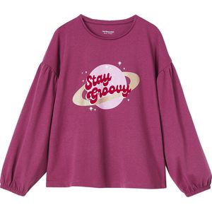 Vertbaudet T-shirt met glansdetails en een fluwelen tekst meisje