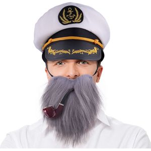 Funny Fashion Kapitein verkleedset - baard/pijp/pet - voor volwassenen