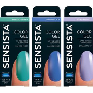 Sensista Mystic Tones Set - Color Gel - Gellak Voordeelset - Lila - Blauw - Groen - Gel nagellak voor LED lamp - 3 stuks