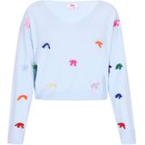 MYMO - Trui - Navy - Knitwear - V-hals - Lange Mouw - Losse Pasvorm