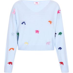 MYMO - Trui - Navy - Knitwear - V-hals - Lange Mouw - Losse Pasvorm