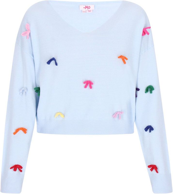 MYMO - Trui - Navy - Knitwear - V-hals - Lange Mouw - Losse Pasvorm