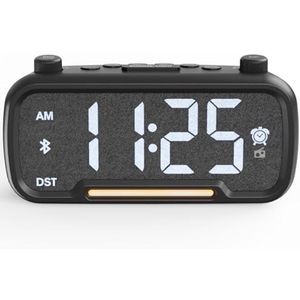 Digitale Wekkerradio met Bluetooth, Licht en Dimbare Alarmfunctie voor Slaapkamer