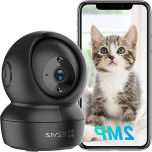 Spy Camera - Bewakingscamera 1080P WiFi & Ethernet 360 ° Pan-Tilt IP-camera Alexa-compatibel Nachtzicht Smart IR Motion Tracking Two-Way Audio