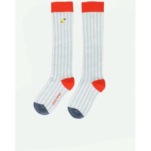 Sticky Lemon - knee high socks - stripes - zissou blue