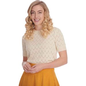 Banned - Sweet Gardina Gebreide trui - S - Wit