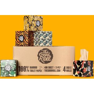 The Good Roll - Duurzame tissues - The Happy Tissue - Gezichtsdoekjes - 3 laags - 6 dozen