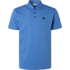 No Excess - Poloshirt Slub Blauw - Regular-fit - Heren Poloshirt Maat L