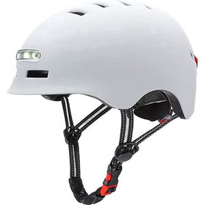 Mogi Products Fietshelm met LED-verlichting met voor- en achterlicht|Maat XL 61-64 cm|SMART helm| Fiets, Step|