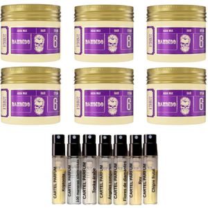 Bandido Aqua Wax 6 - 125ML - 6 PIECES & 7x Cartel EDP Paris 2ML