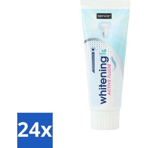 24 x Sence - Whitening - Tandpasta - Met Fluor - 75 ml - Tandpasta - Whitening - Tanden Bleken - Fluoride - Frisse Adem