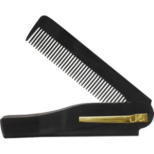 YONO Haar Kam Heren - Opvouwbare Pocket Zakkam - Vlinderkam - Zwart