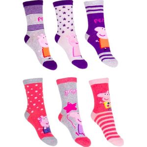 Peppa Pig sokken - 6 pack - Maat 31 - 34