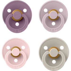 Bibs fopspeen 6-18 maand set 4 stuks Mauve,Dusky Lilac,Blush en Sand maat 2