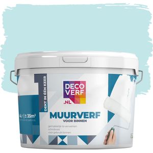 Decoverf muurverf mat, oud lichtblauw, 4L