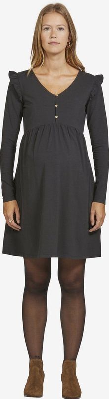 Vertbaudet - Korte Gebreide Zwangerschaps- en Borstvoedingsjurk - Zwart