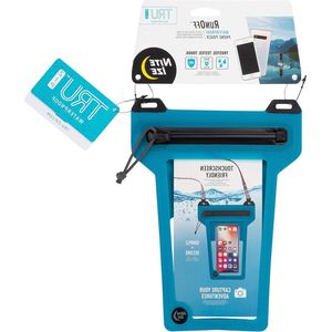 Waterdichte telefoonhoes met koord en ritssluiting - IP67 - universeel - iPhone 11/11 Pro Max - Xs Max - XR - X - 8 - 8P - Galaxy - blauw