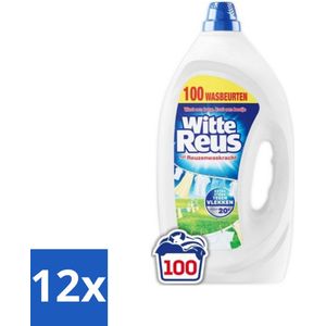 Witte Reus - Gel - Vloeibaar Wasmiddel - Witte Was - 100 Wasbeurten - Voordeelverpakking - 12 stuks