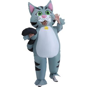 Opblaasbaar Kostuum Katten voor Volwassenen - Geschikt voor Dames en Heren - 150-190 cm - Feestkostuum Grootte L/XL