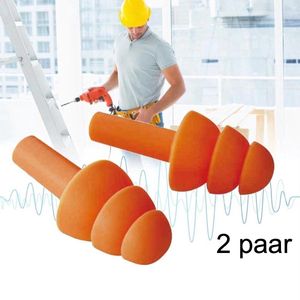 CHPN - Oordoppen - 2 paar - Oranje - Festival oordoppen - Incl bewaardoosjes - 25DB - Klus oordoppen - Anti snurk