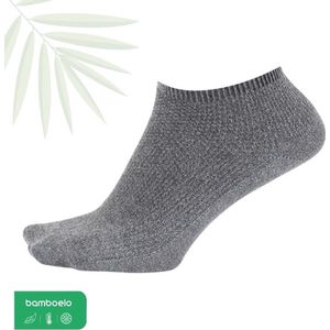 Bamboe Sokken, Sneaker Sokken, Dames Sokken, Kort Sokken, Antibacterieel, 1 Paar, 35-40, Grijs