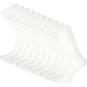 Apollo - Sportsokken - 46/48 - 10-Pack - Uniseks - Mannen - Vrouwen - Uniseks - Mannen - Vrouwen - Effen Wit