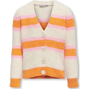 KIDS ONLY GIRL Gestreept Vest KOGETHEL Wit/Oranje/Roze